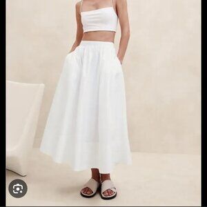 NWOT Banana Republic Laurel Cotton Midi skirt